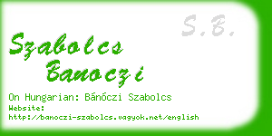 szabolcs banoczi business card